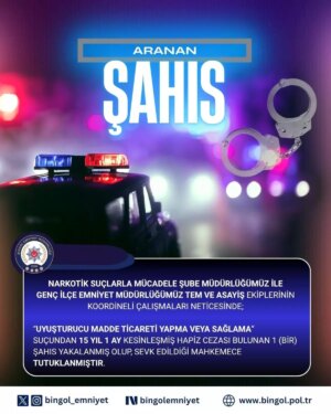 bingolde uyusturucu sucundan aranan zanli yakalandi MvYejnxe.jpg